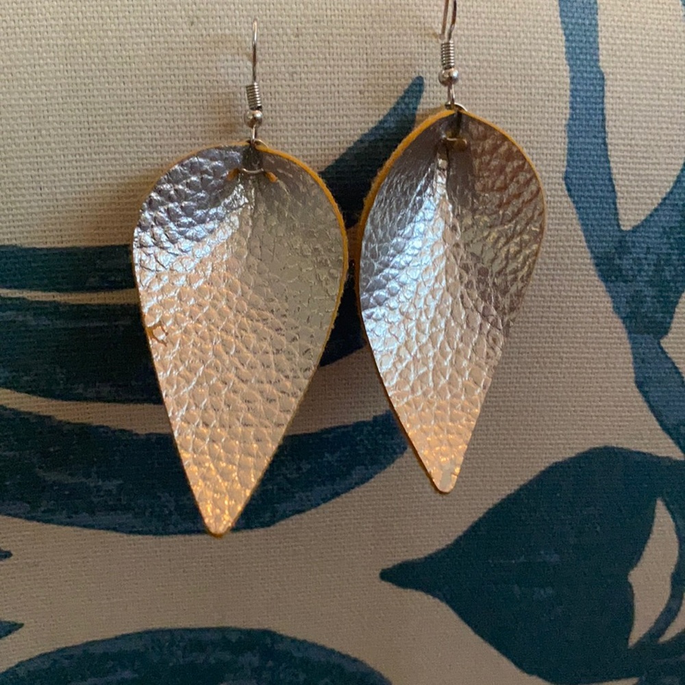 Metallic Leather Earrings